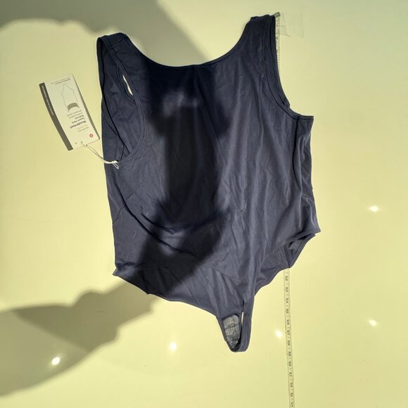 NWT lululemon ultra soft Nulu Wundermost Square-Neck Bodysuit Navy Sz 1X - Picture 4 of 9